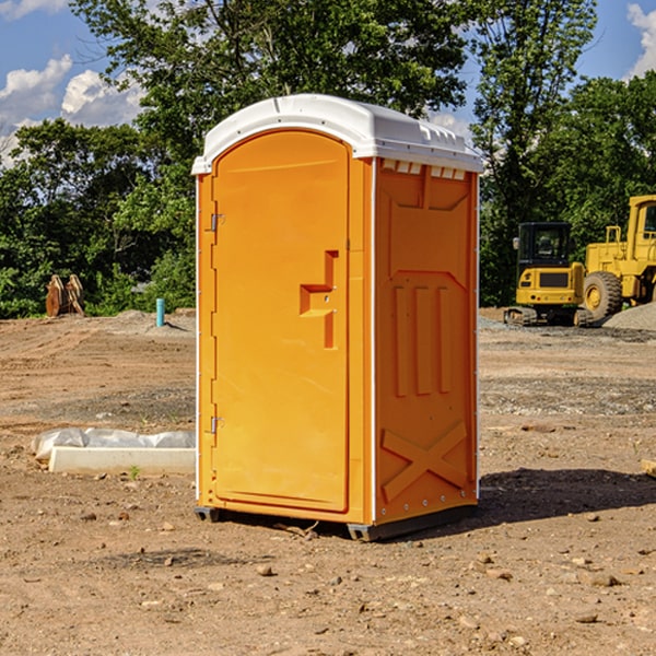 how often are the porta potties cleaned and serviced during a rental period in Symmes